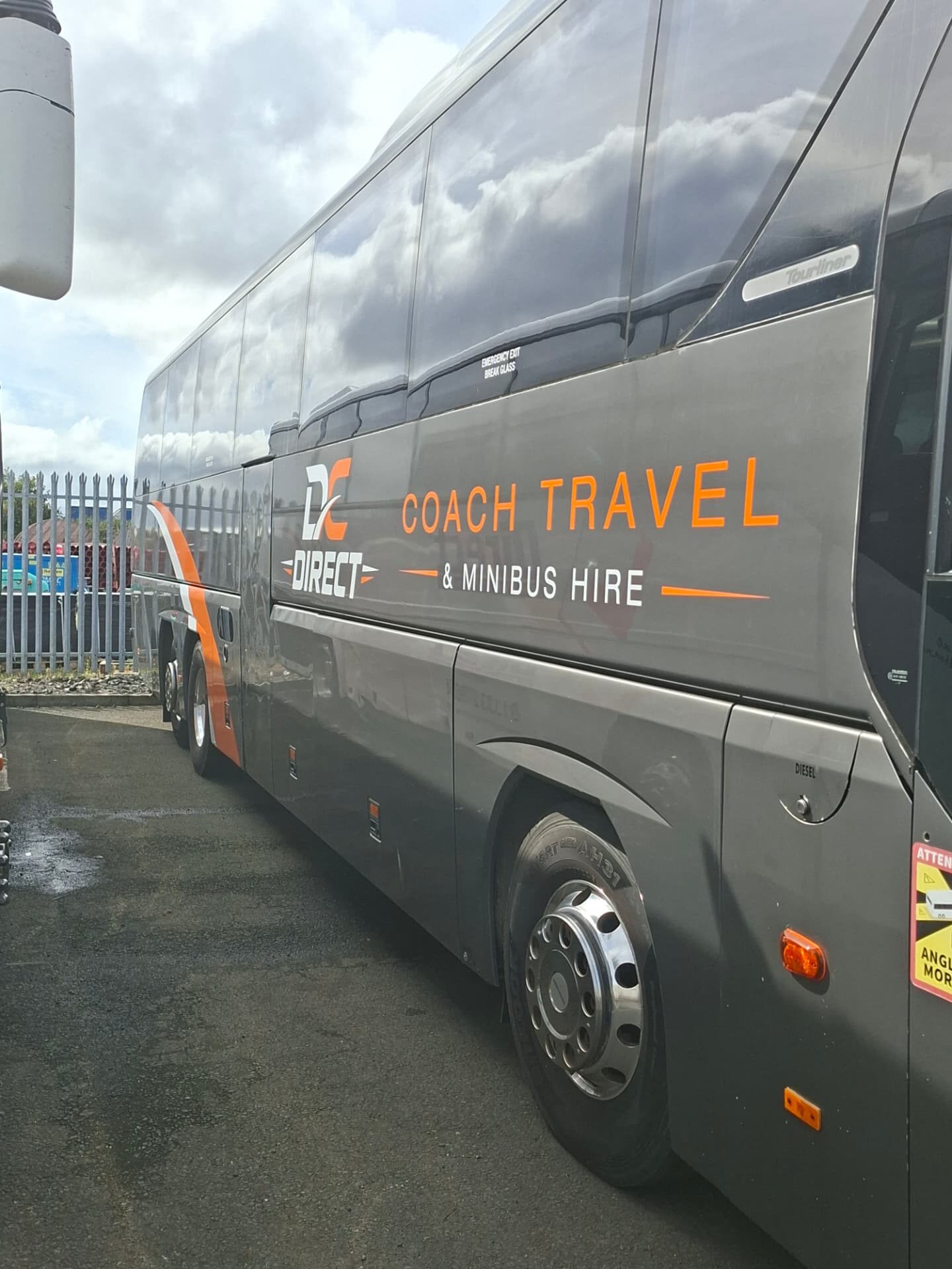 Direct Coach Travel & Minibus Hire coach at our Kirkcaldy depot